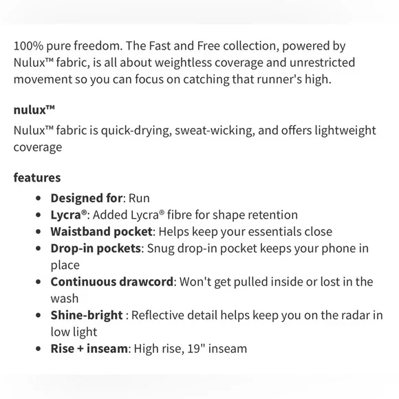 Lululemon Fast & Free Crop II - Picture 6 of 9